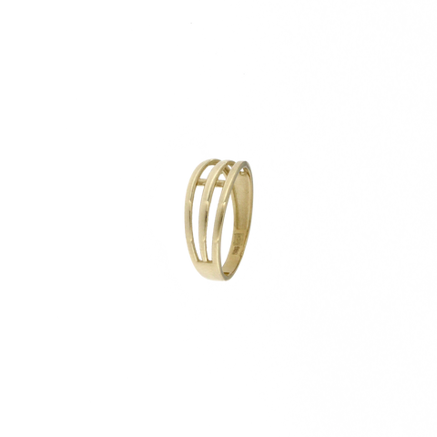 Gładki pierścionek z trzema paskami