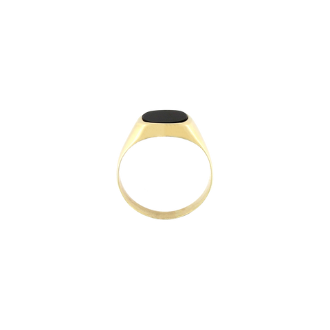 Sygnet gładki z onyksem