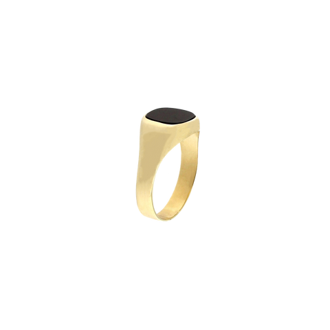 Sygnet gładki z onyksem