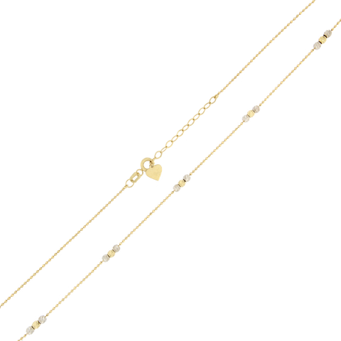 Celebrytka z kuleczkami z białego i żółtego złota