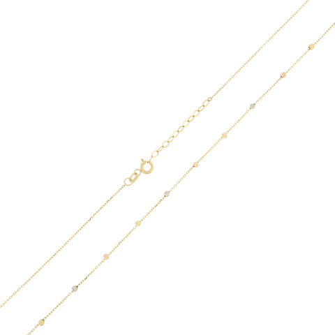 Celebrytka z kuleczkami z białego i żółtego złota