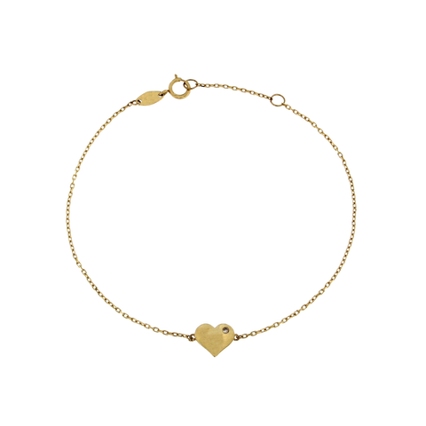 Bransoletka serce z cyrkonią